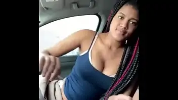 White girl giving head in car