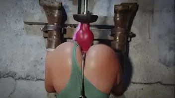 Sex machine squirt bondage