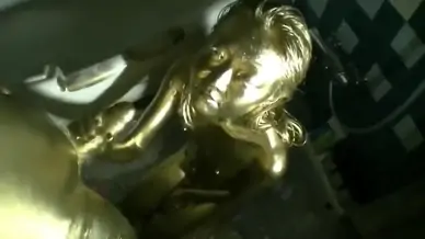 Gold painted japanese sex