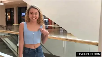 Absolutely fresh teen flashing her floral panty and well formed ass