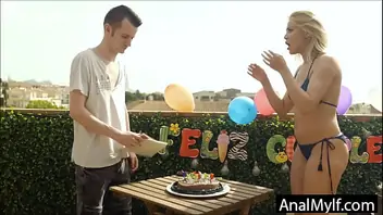 Birthday surprise anal