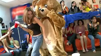 Dancing party bear blowjob