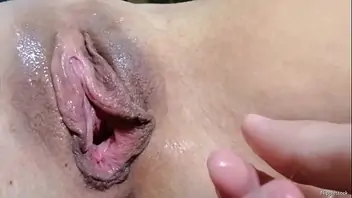 Ebony lesbians licking pussy close up