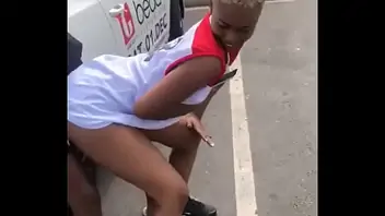 Ebony sex on street