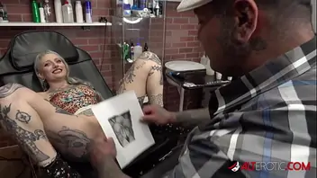 Gay bondage cock piercing tattoo