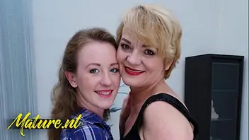 Lonely mom seduced by lesbian