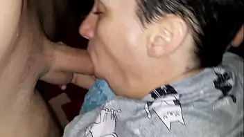 Stepmom swallowing mouthful cum