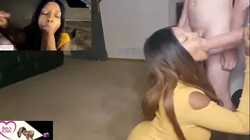 Two black lesbians fuck huge white cocks